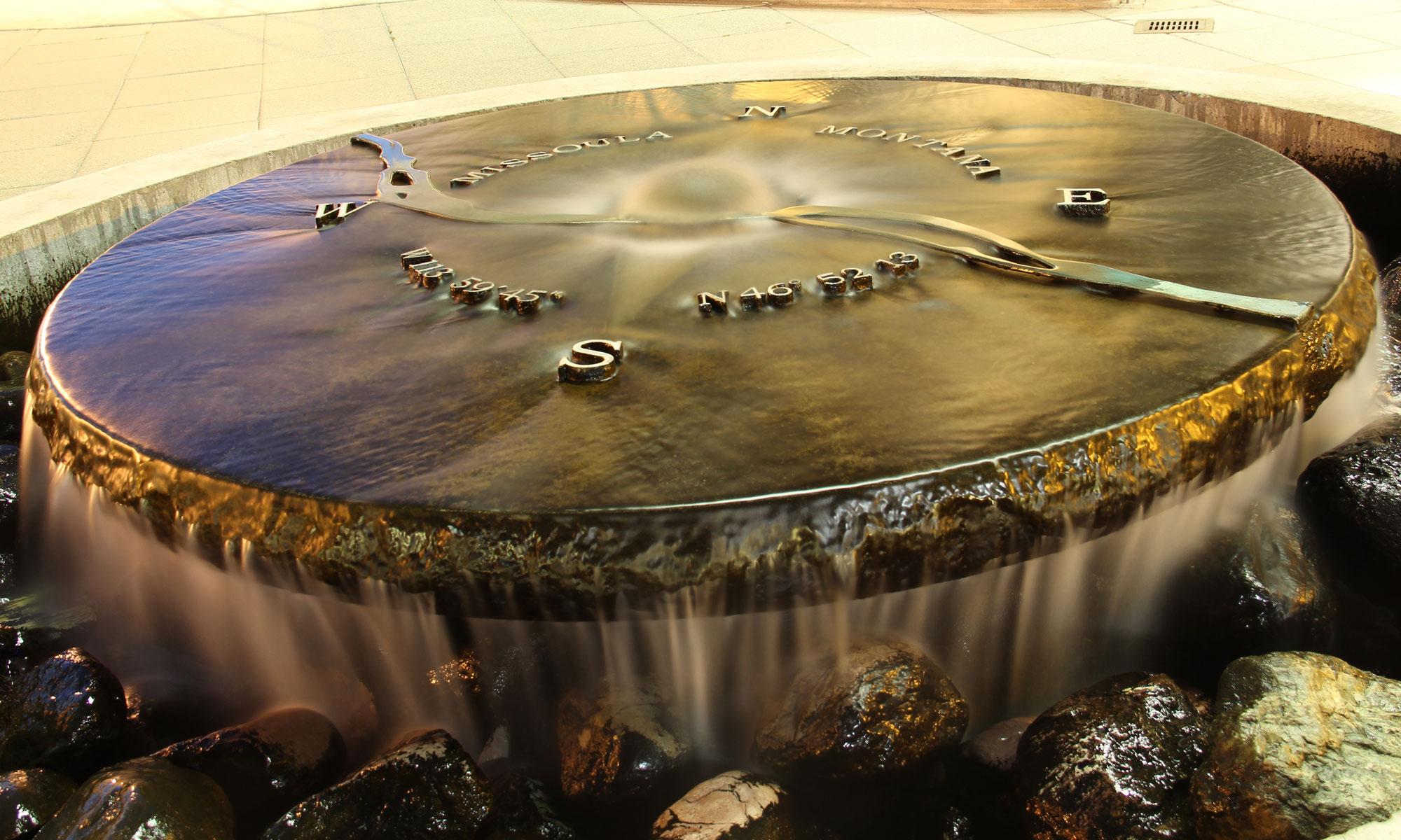 Fountain in downtown Missoula